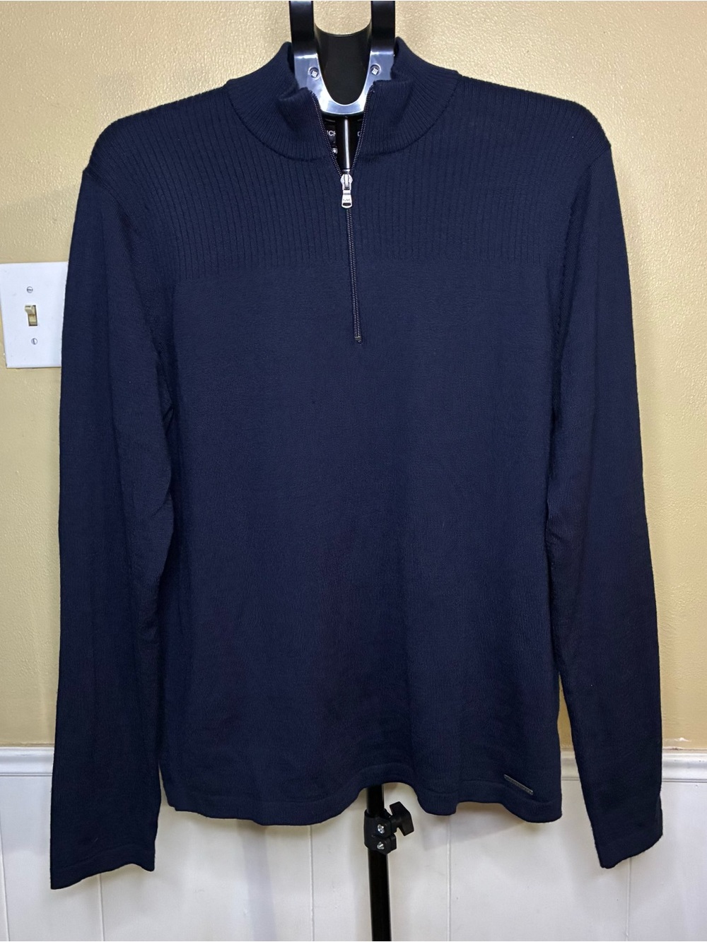 Michael Kors Men's Navy Half-Zip Sweater